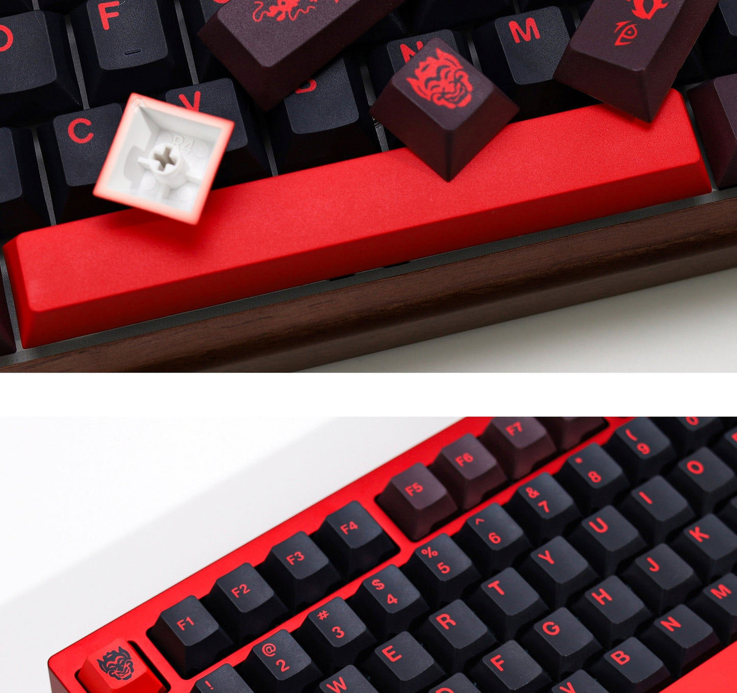 Red Dragon Cherry PBT Keycaps