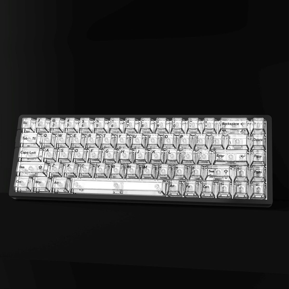 Crystal Transparent English Japanese Cherry Keycaps