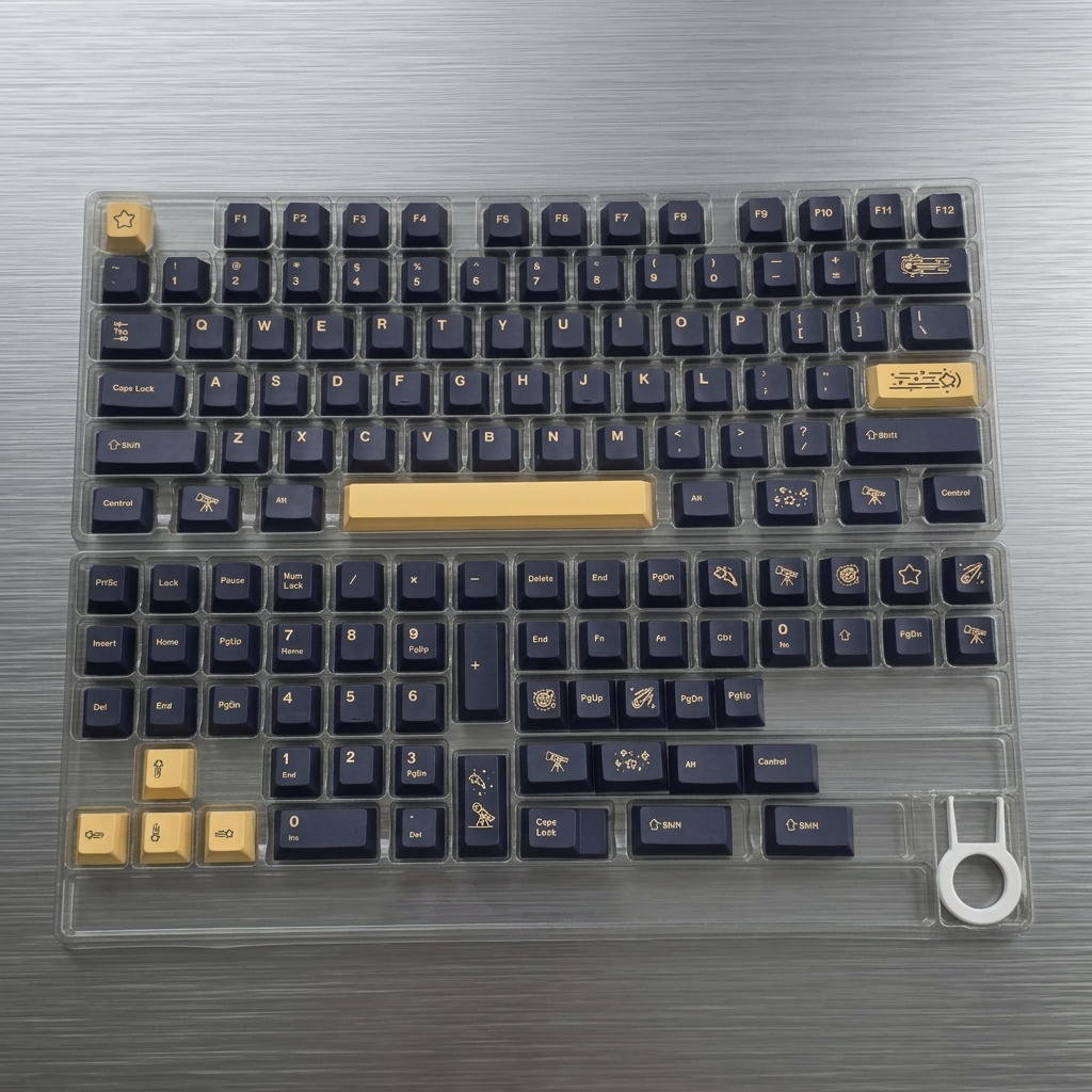 Stargazer Navy Blue Cherry PBT Keycaps