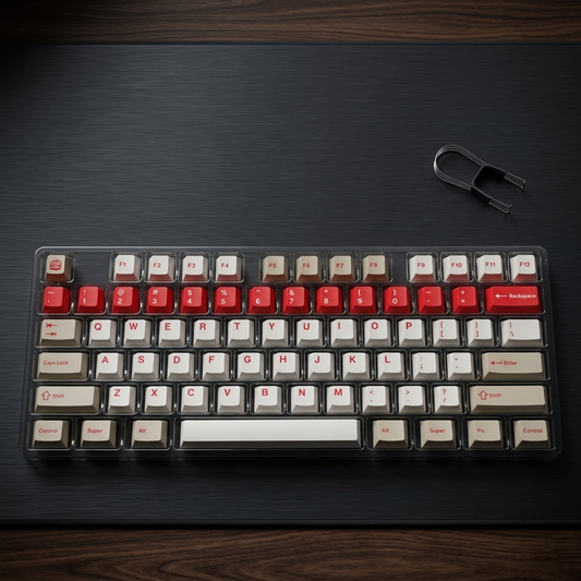 Retro Red Cherry PBT Keycaps