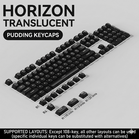 Horizon Pudding Top Backlit PBT Keycaps