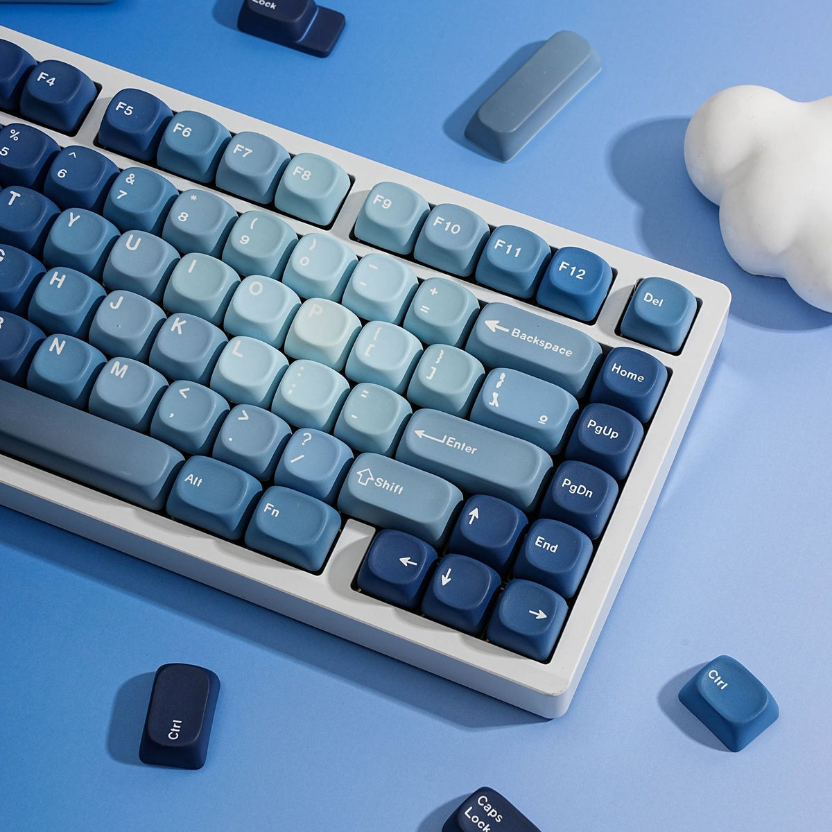 Ocean Heart Moa PBT Keycaps