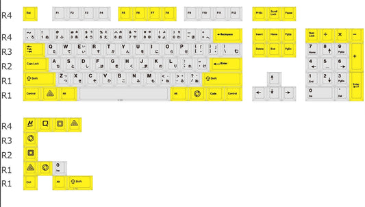 Protocol Yellow Japanese Cherry PBT Keycaps