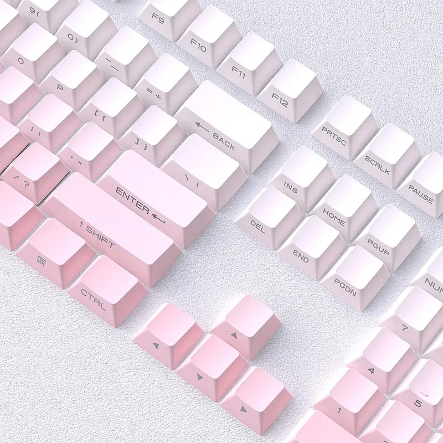 Sakura Pink Gradient Backlit Cherry PBT Keycaps