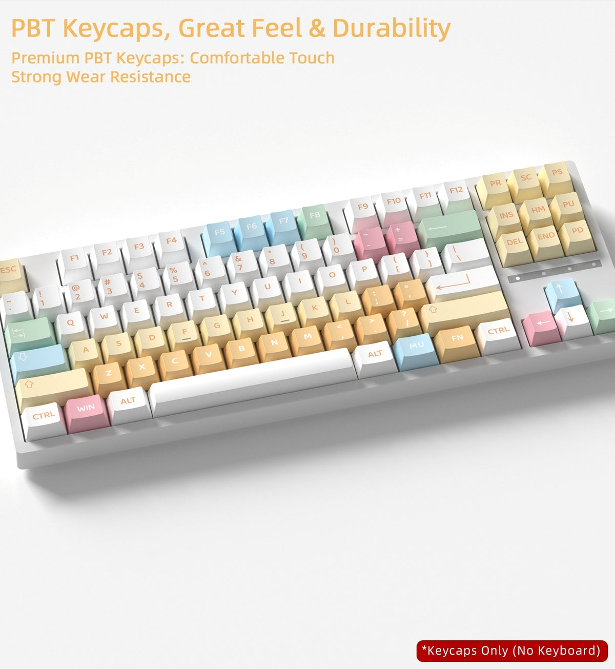 Sugar Macaron Cherry PBT Keycaps