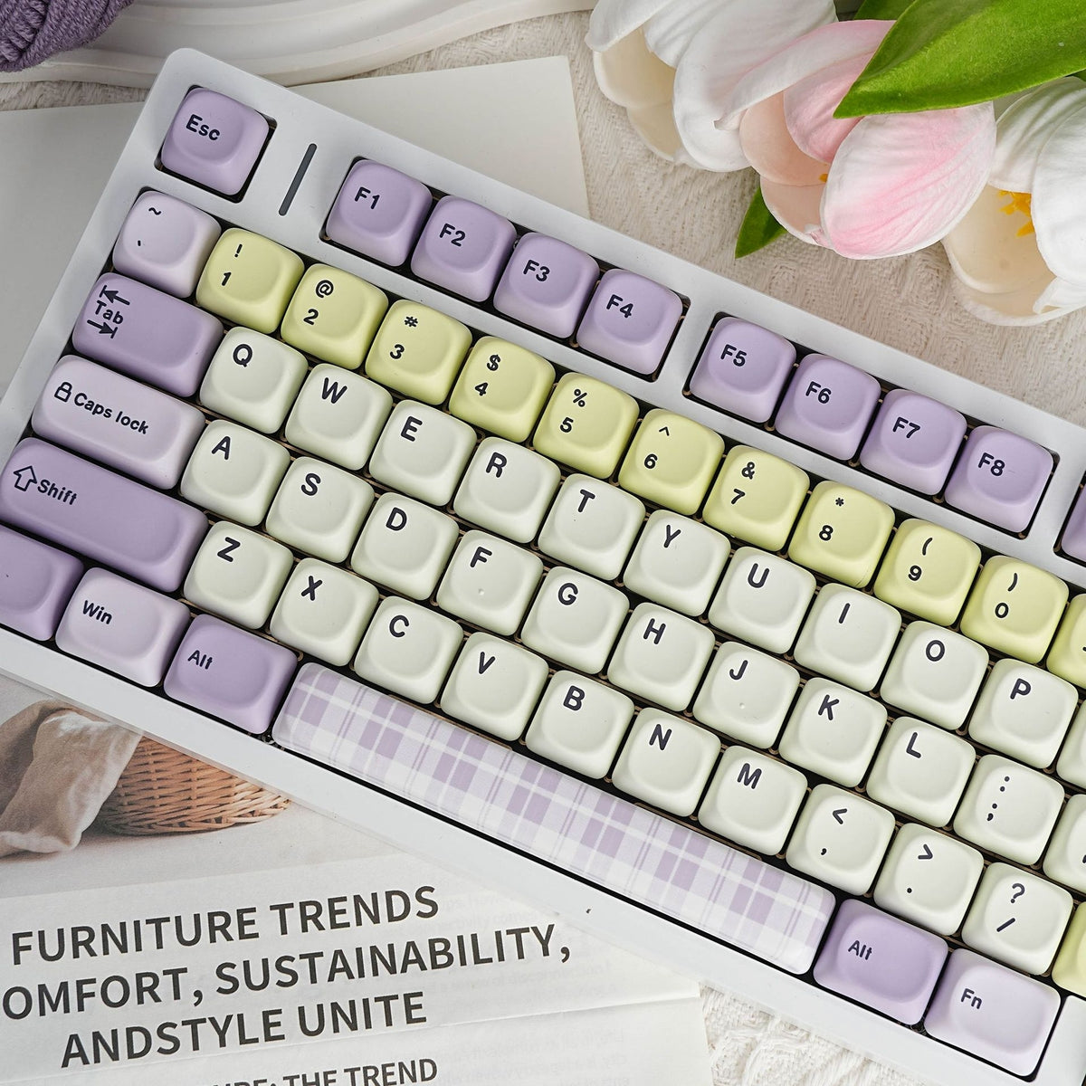 Taro Paste MOA PBT Keycaps