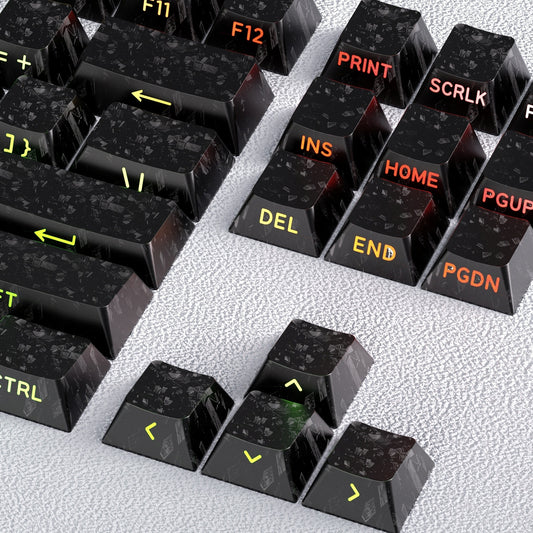 Forged Carbon Side Backlit Cherry Keycaps Smart Kit