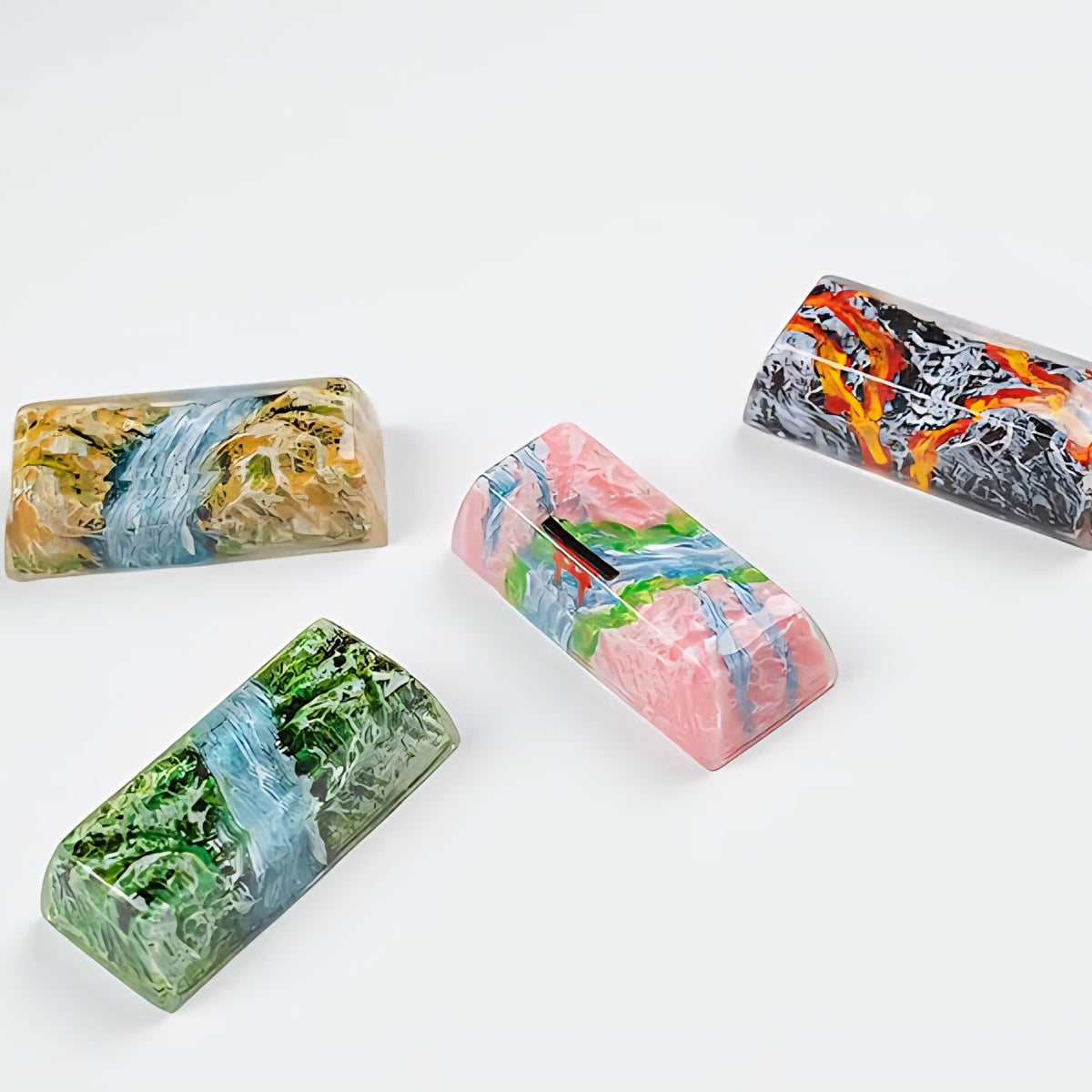 Spring Autumn Sakura Torii Volcano Premium Shinethrough 2.25u Resin Shift Enter Artisan