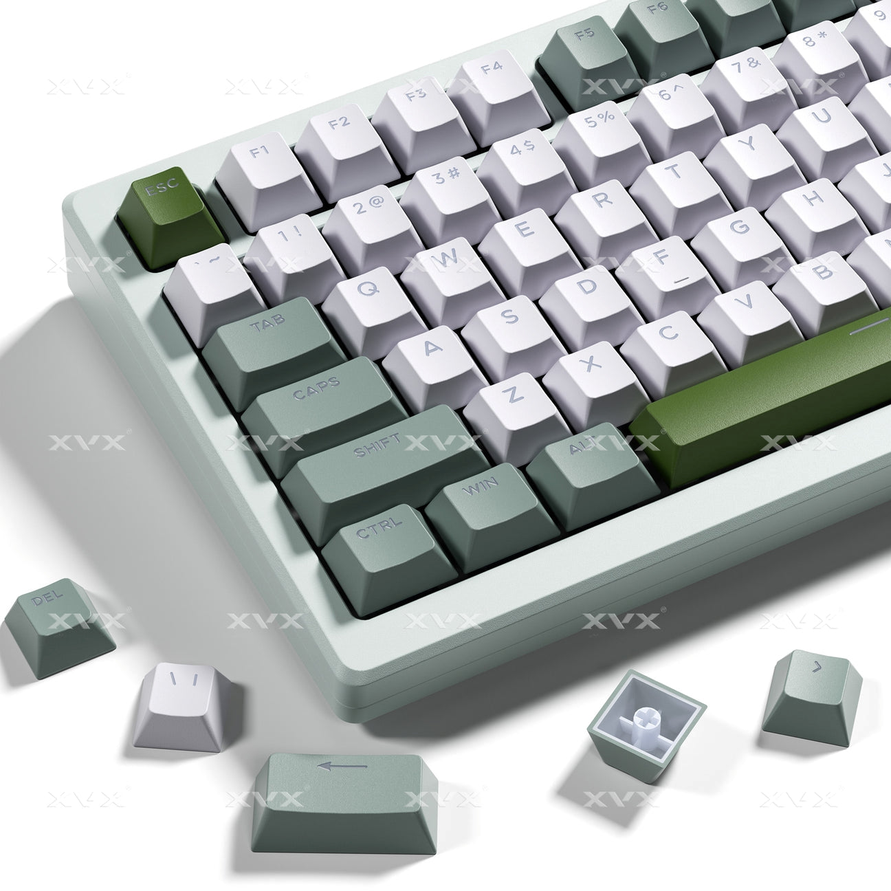 Lime Ice Cream Top Backlit Cherry PBT Keycaps