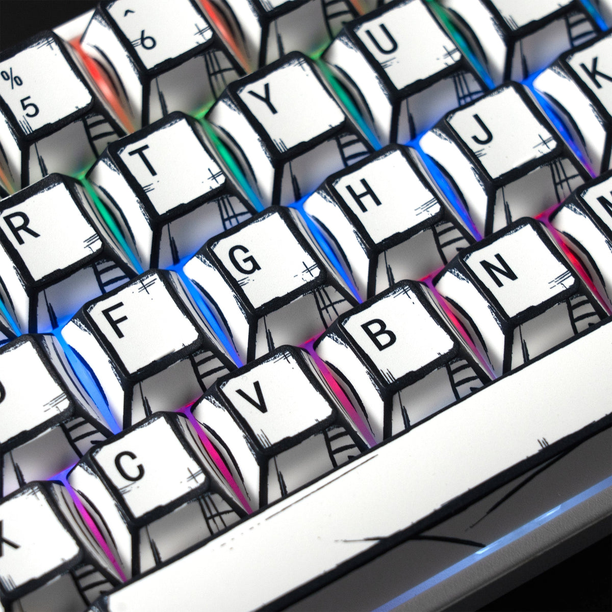 XVX Manga Theme Graffiti Cherry PBT Keycaps