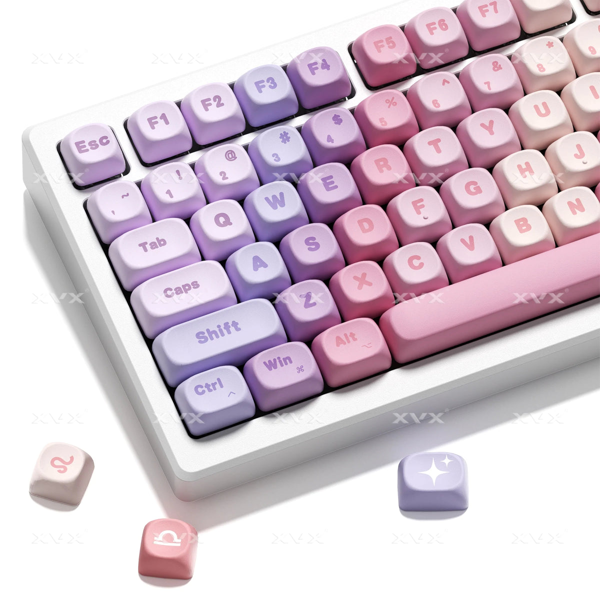 Neon Spectrum Moa PBT Keycaps
