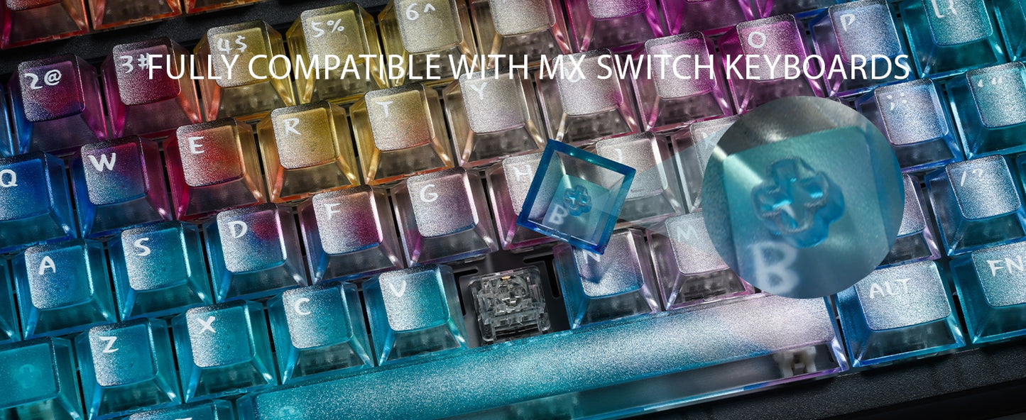 Skyglow Gorgeous-View Cherry Profile PC Keycaps