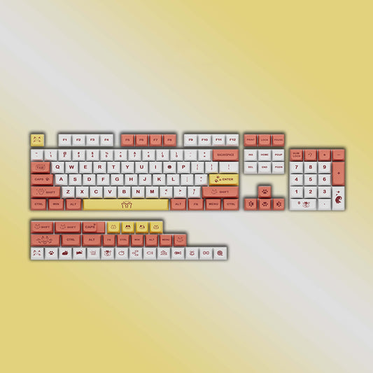 PRICE DROP Orange Cat XDA PBT Keycaps