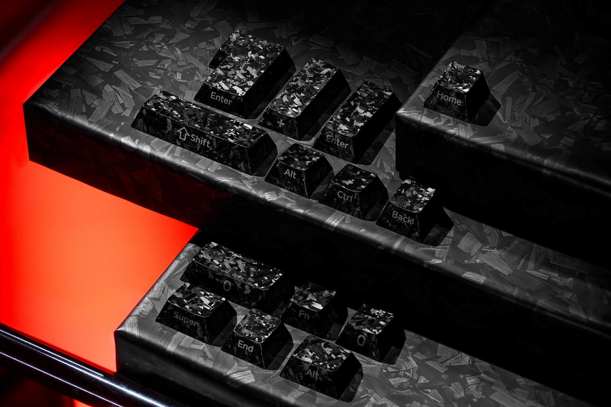 Womier Forged Carbon-Look Cherry Profile Keycaps
