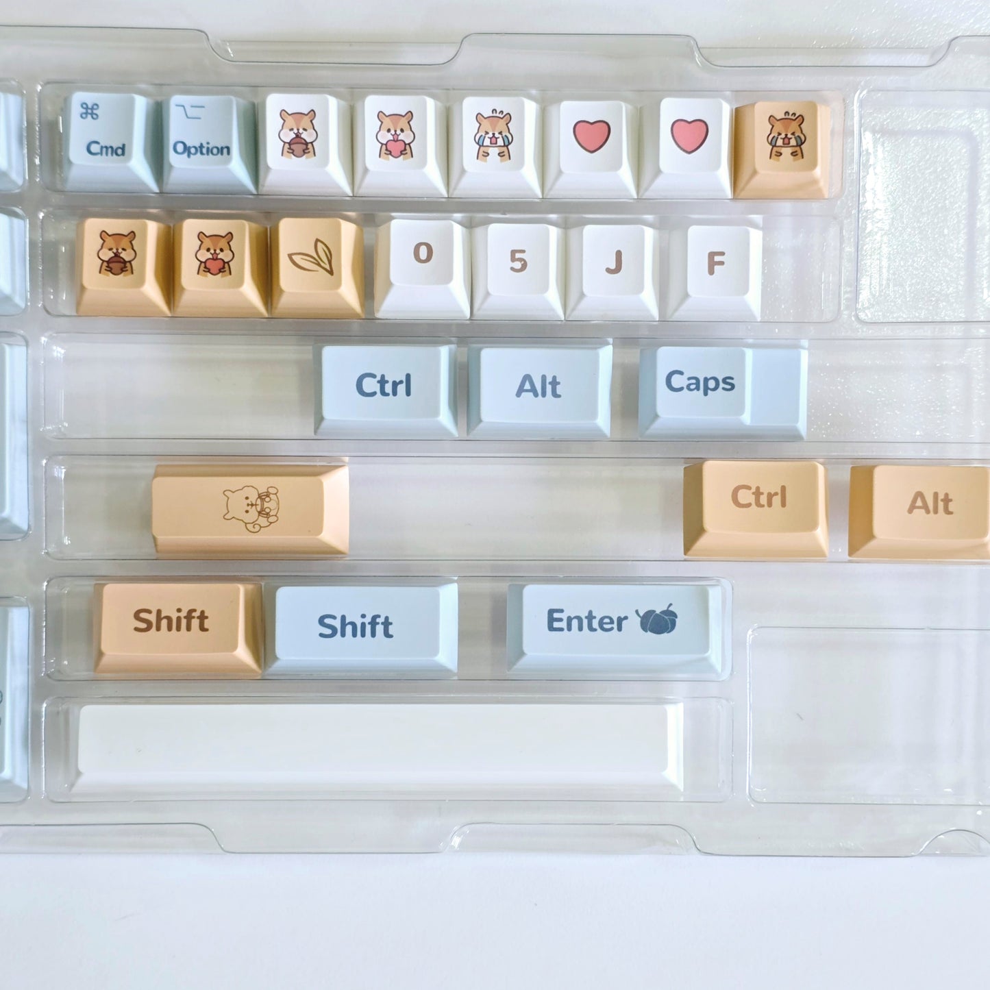 PRICE DROP Happy Squirrel Cherry PBT Keycaps