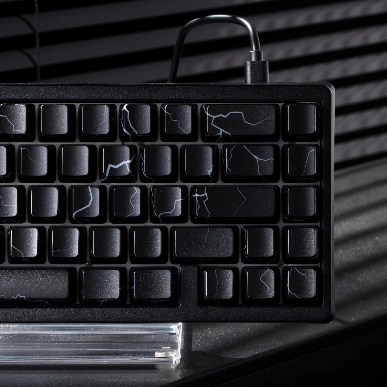 PREMIUM Lightning Pattern IMD TECH Side Backlit Stealth Keycaps