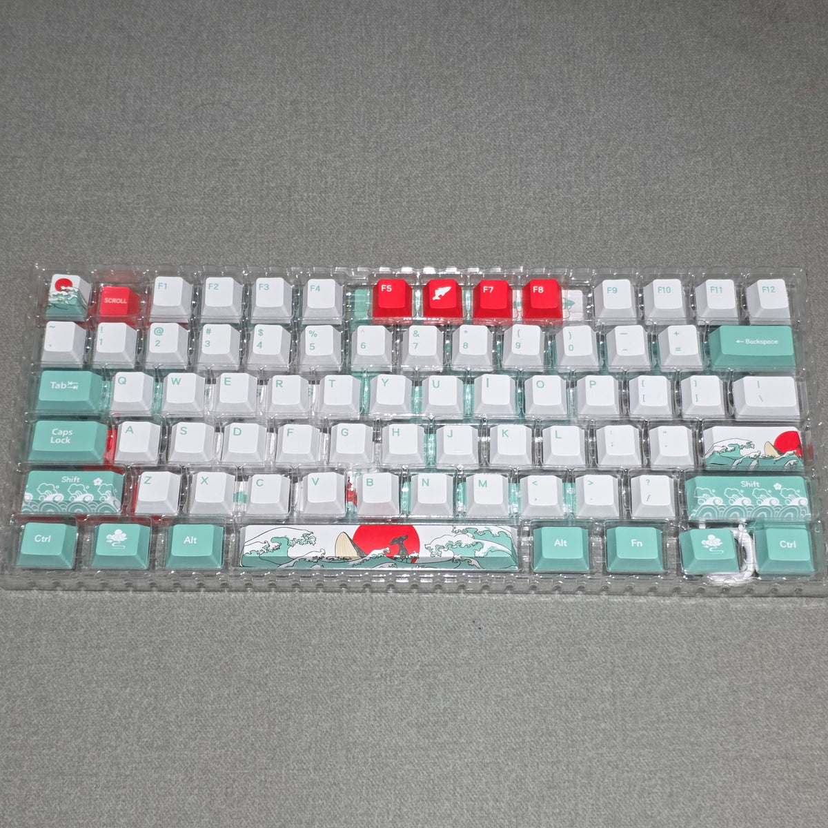 Coral Sea Cherry PBT Keycaps