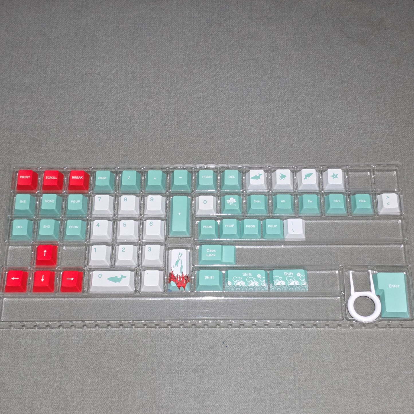 Coral Sea Cherry PBT Keycaps