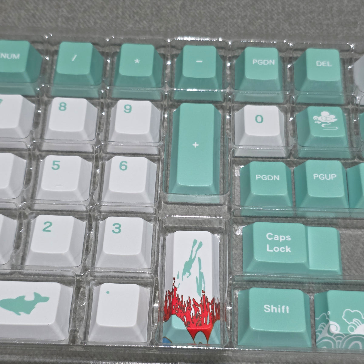 Coral Sea Cherry PBT Keycaps