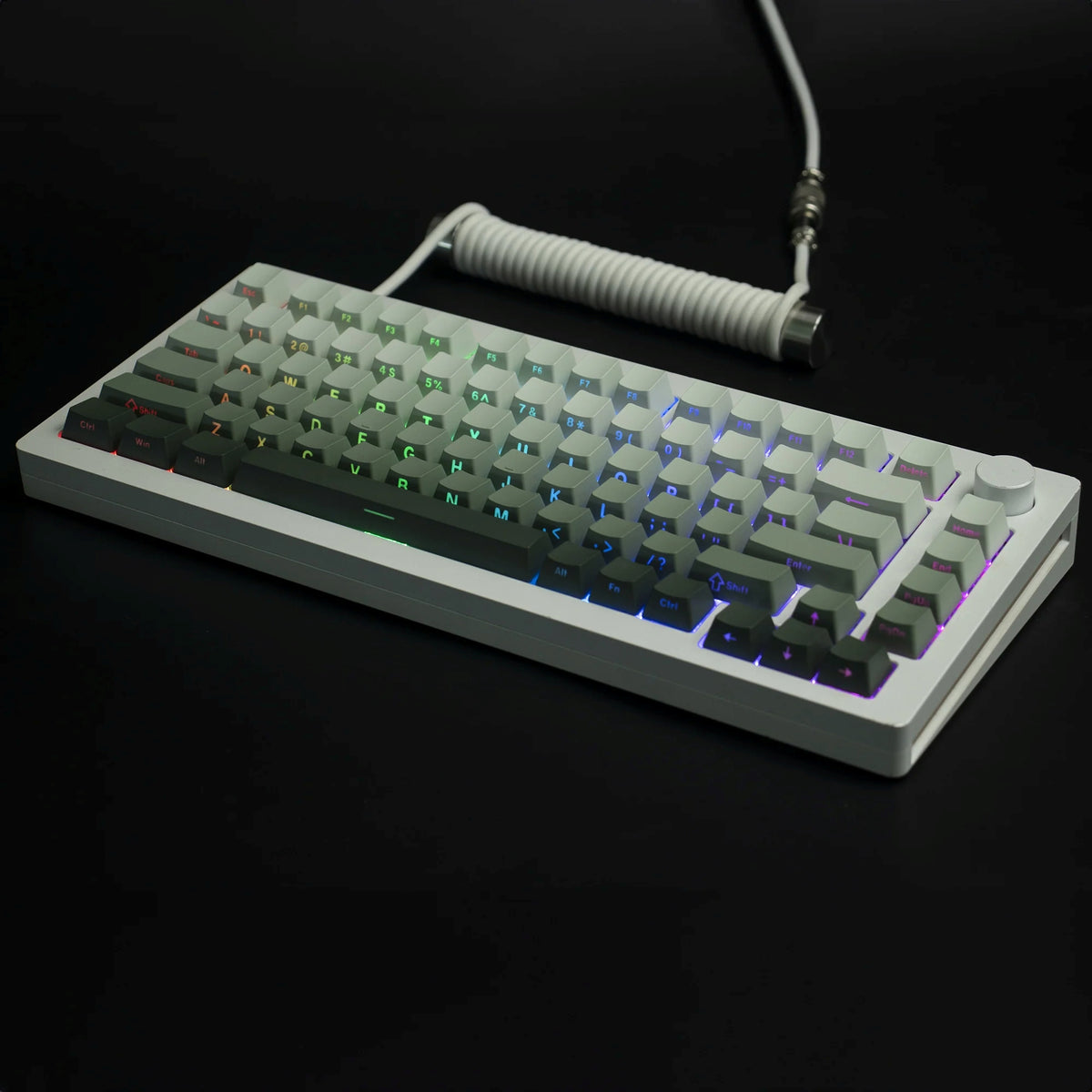 Womier Bamboo Green Gradient Side Backlit PBT Keycaps