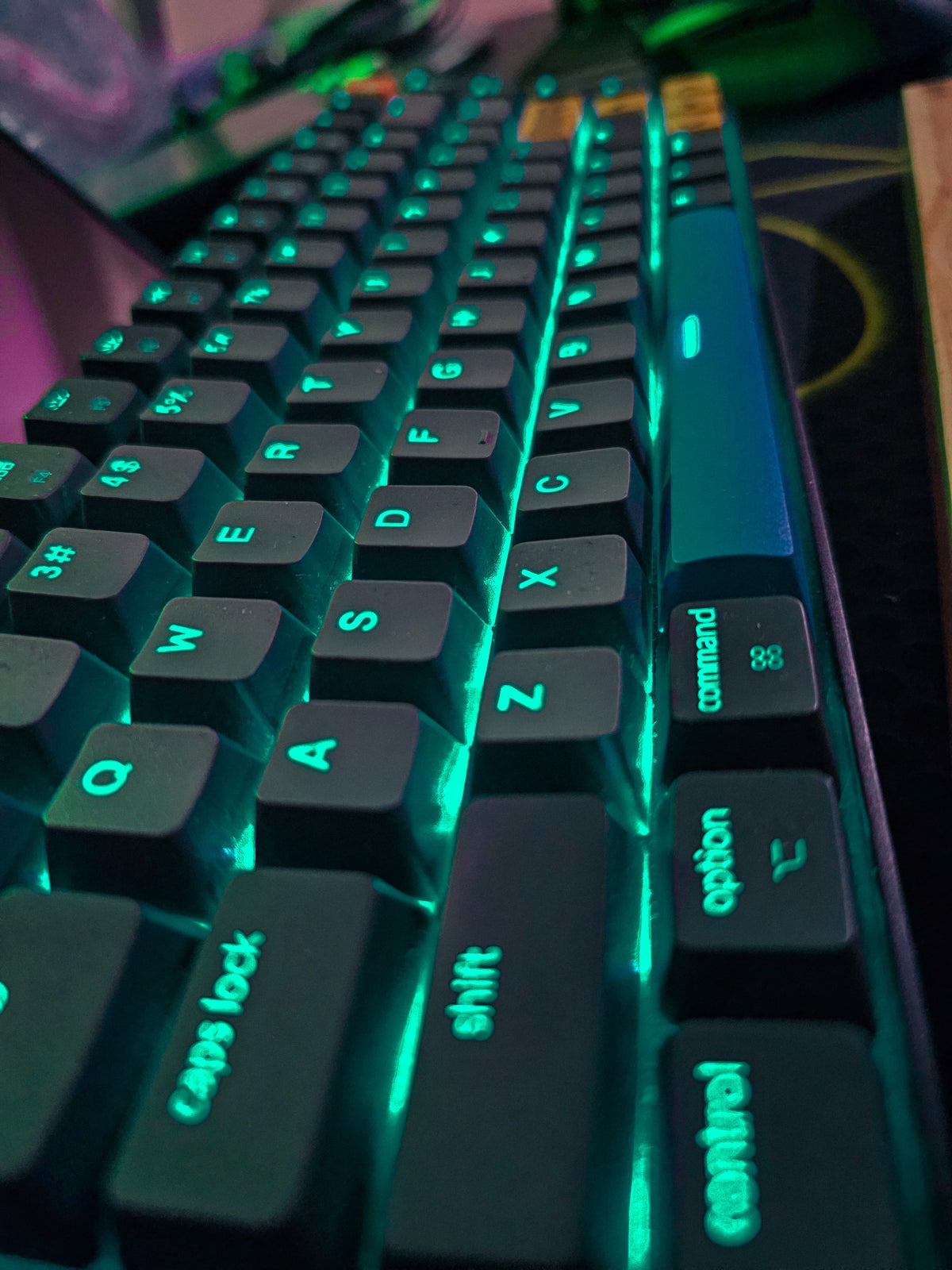 Backlit Grey Blue Thick Doubleshot OEM Keycaps 152 Keys