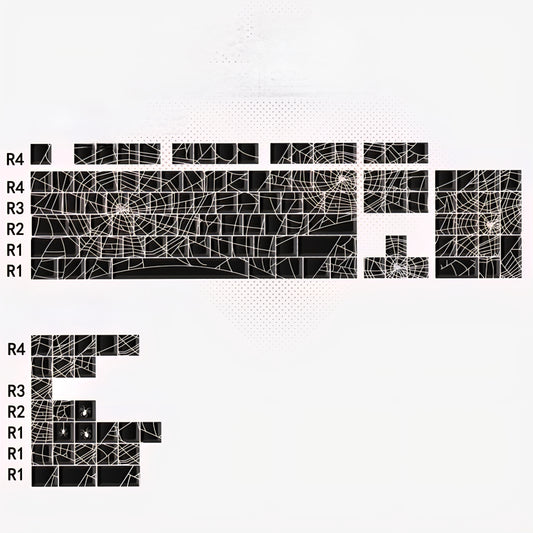 Spider Web Dye Sublmiation Doubleshot PBT Keycaps