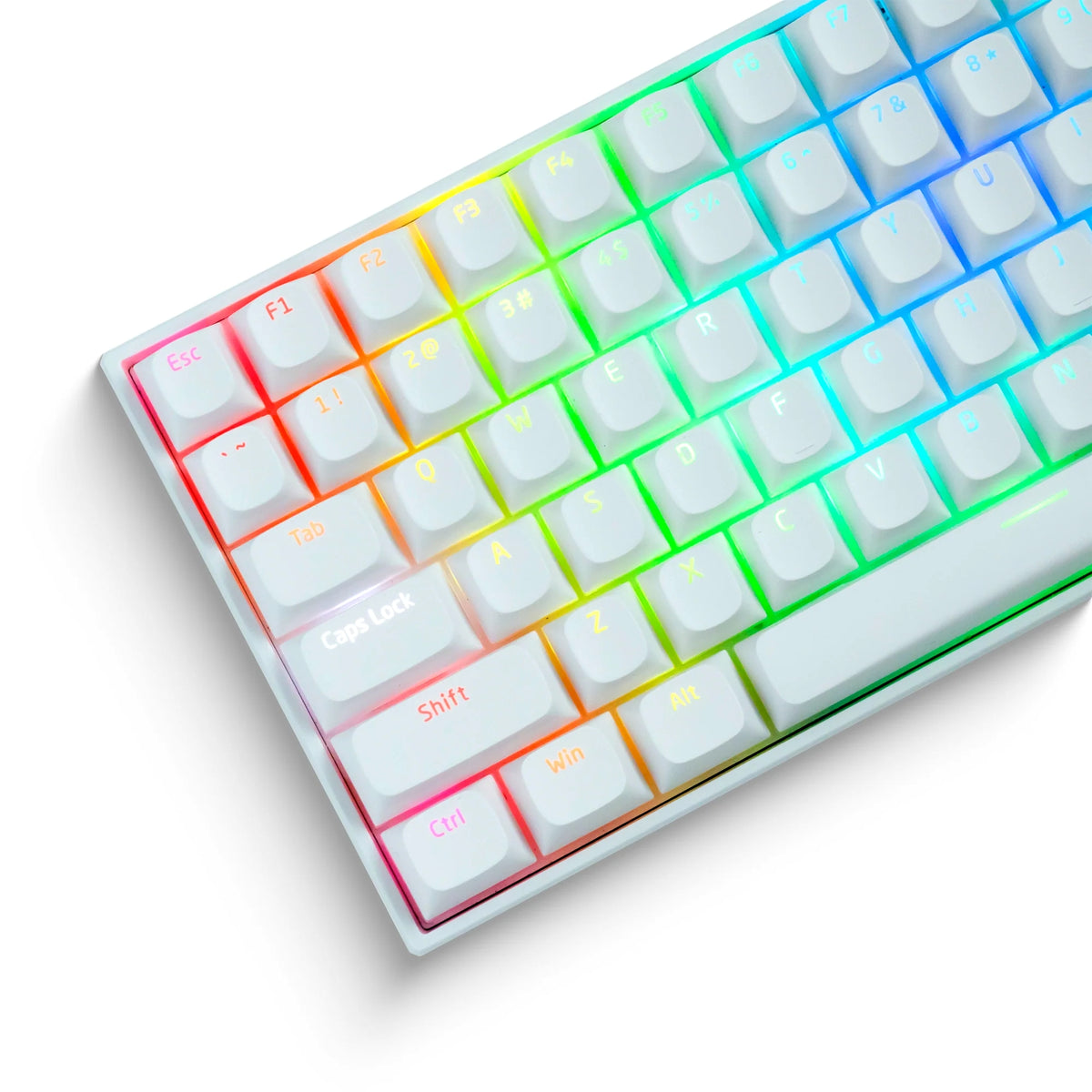 White Horizon Shinethrough Quality Thick Doubleshot PBT Pudding Style Keycaps