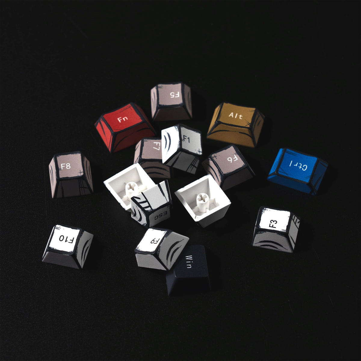 XVX Manga Theme Graffiti Cherry PBT Keycaps