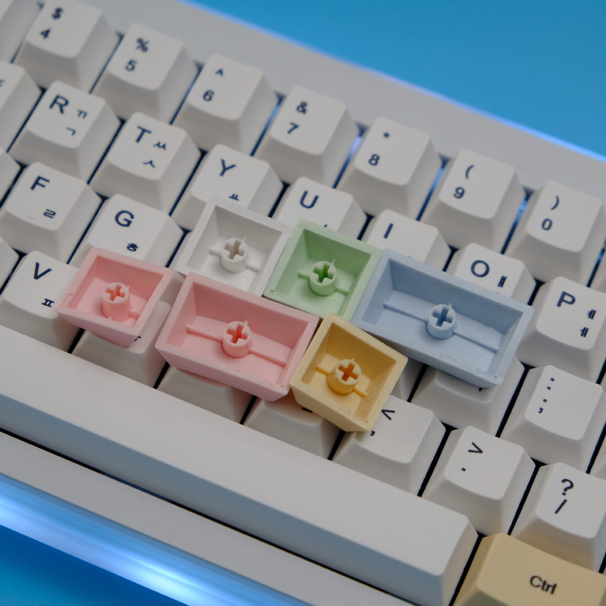 Chalk Korean 1.7mm Thick Cherry PBT Keycaps