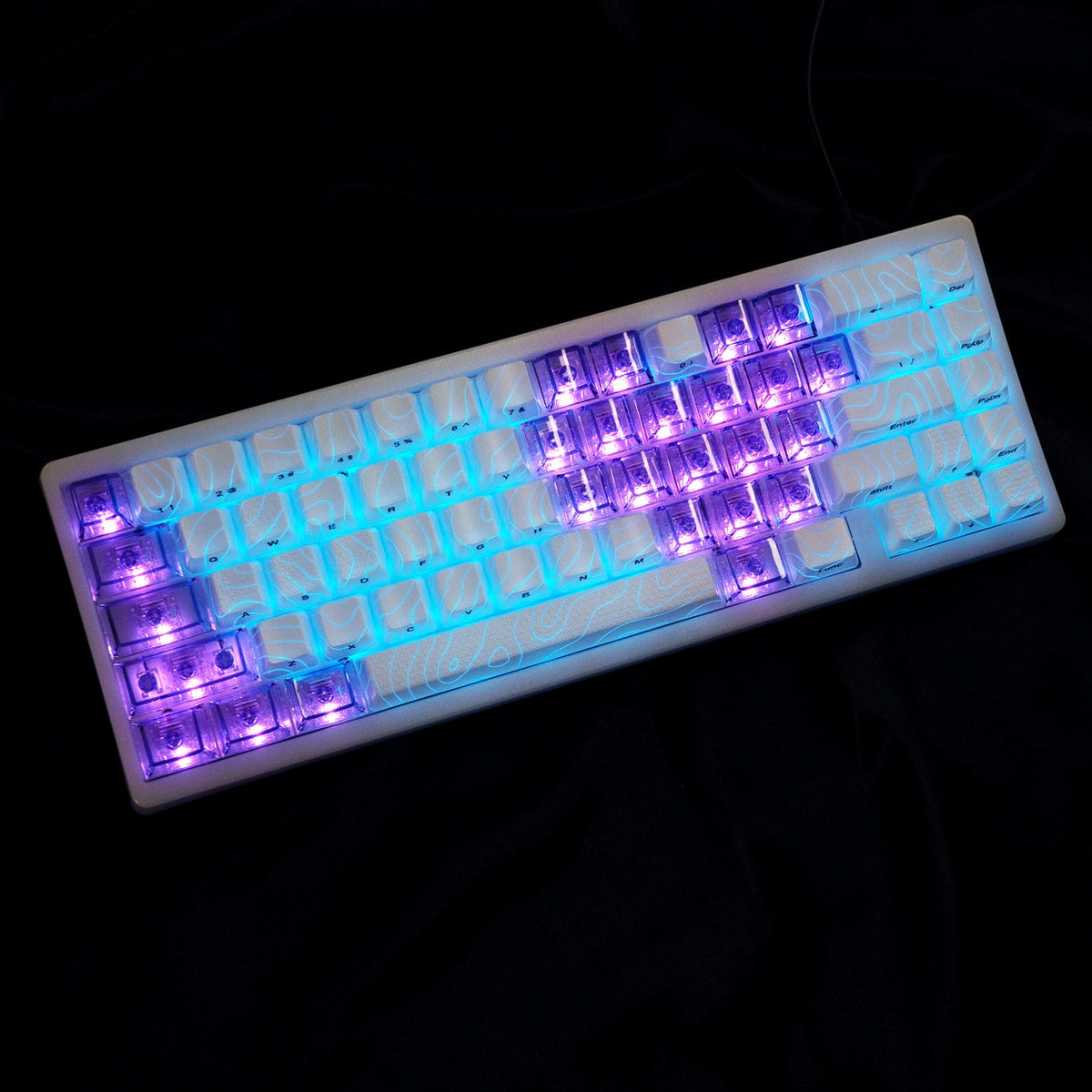 Womier DIY Blank Crystal Transparent Keycaps Set Of 49 Keys