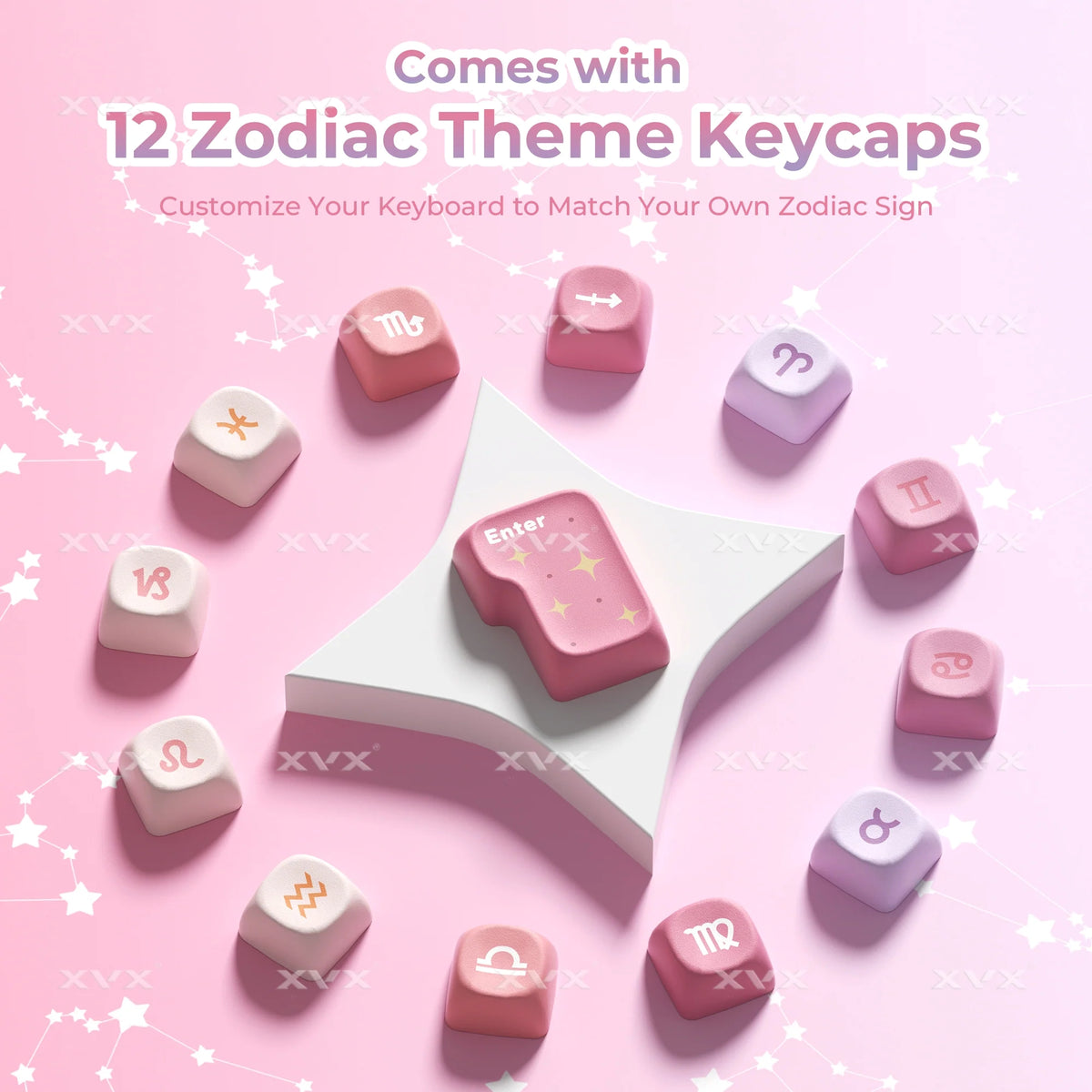 Neon Spectrum Moa PBT Keycaps