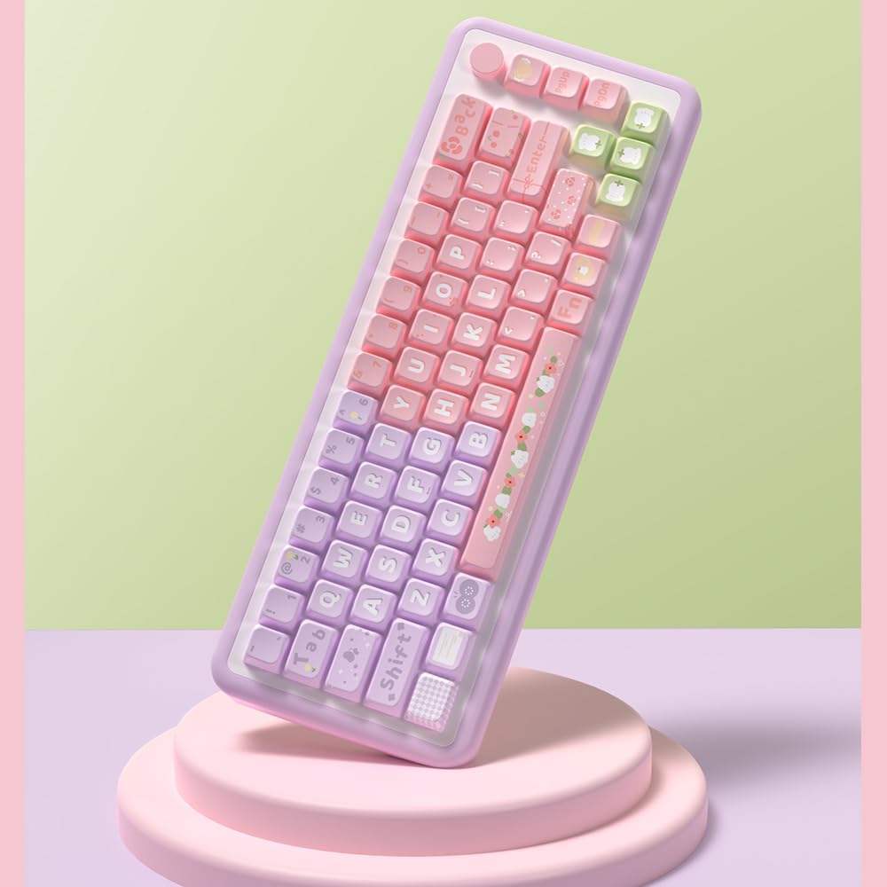 Lily Of The Valley Premium MDA PBT Keycaps