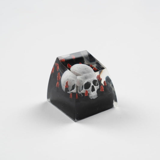 Candle Skull Resin Handmade Artisan 1u Keycap