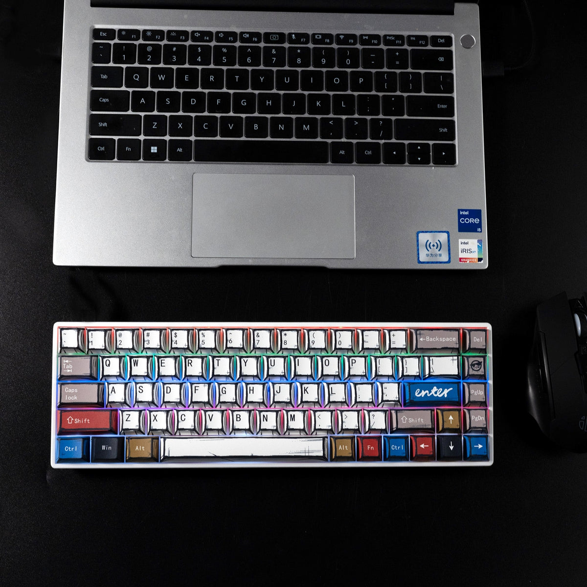 XVX Manga Theme Graffiti Cherry PBT Keycaps