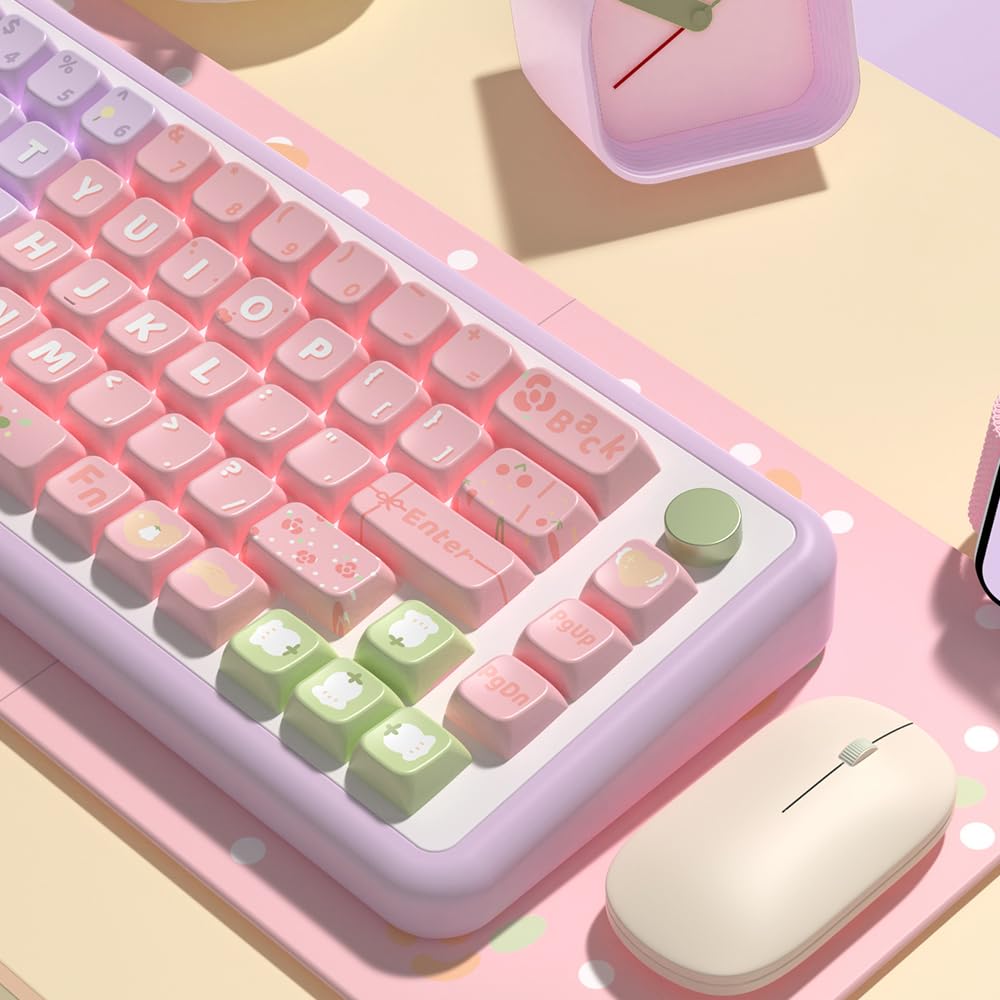 Lily Of The Valley Premium MDA PBT Keycaps