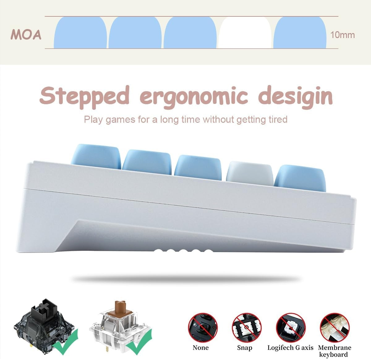 Kawaii MOA PBT Keycaps Mac Compatible