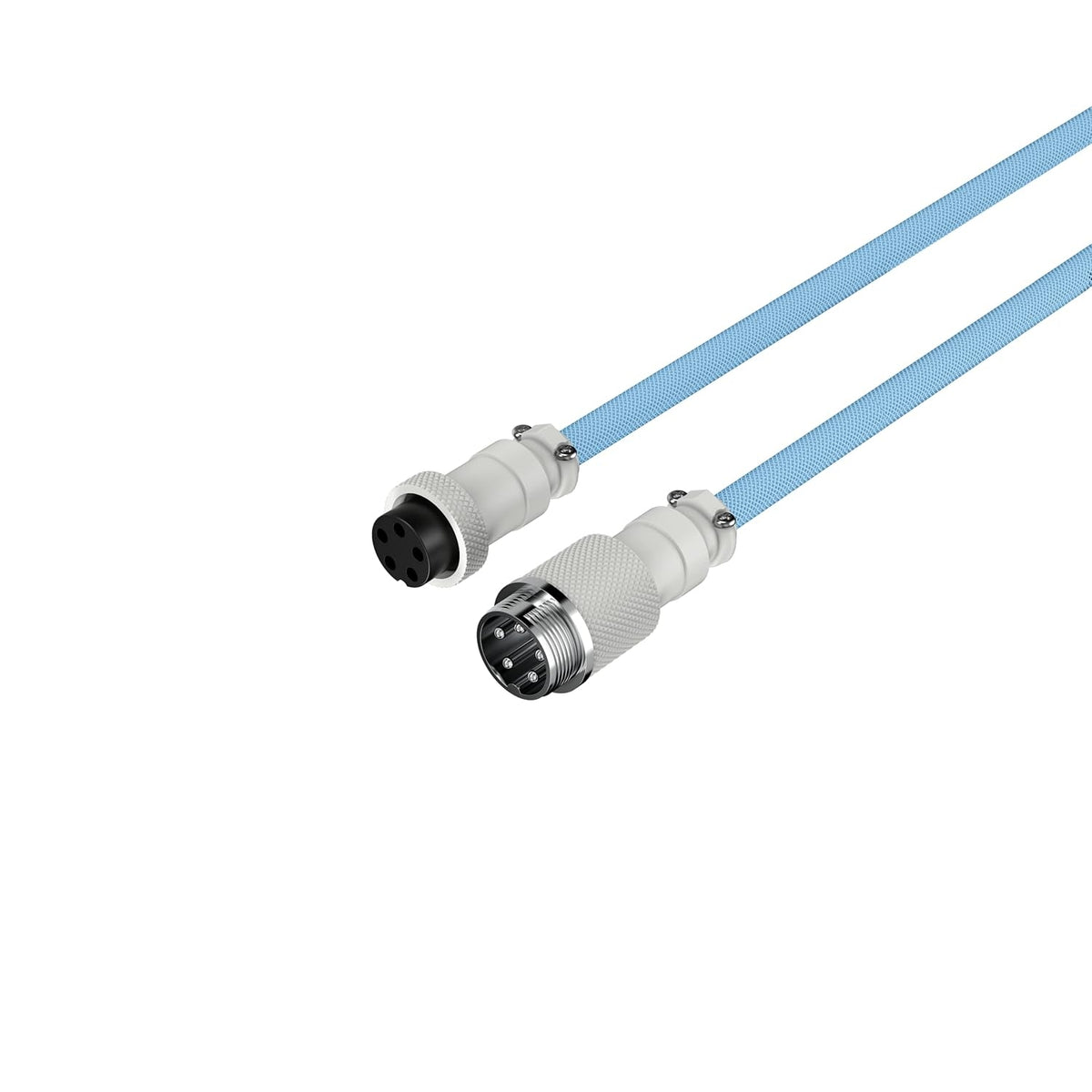 HyperX Coiled Cable Stylish Design, 5-Pin Aviator Connector Red Black/Blue White/Green White