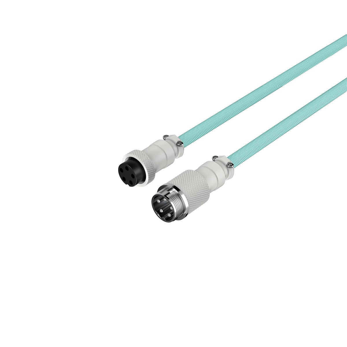 HyperX Coiled Cable Stylish Design, 5-Pin Aviator Connector Red Black/Blue White/Green White