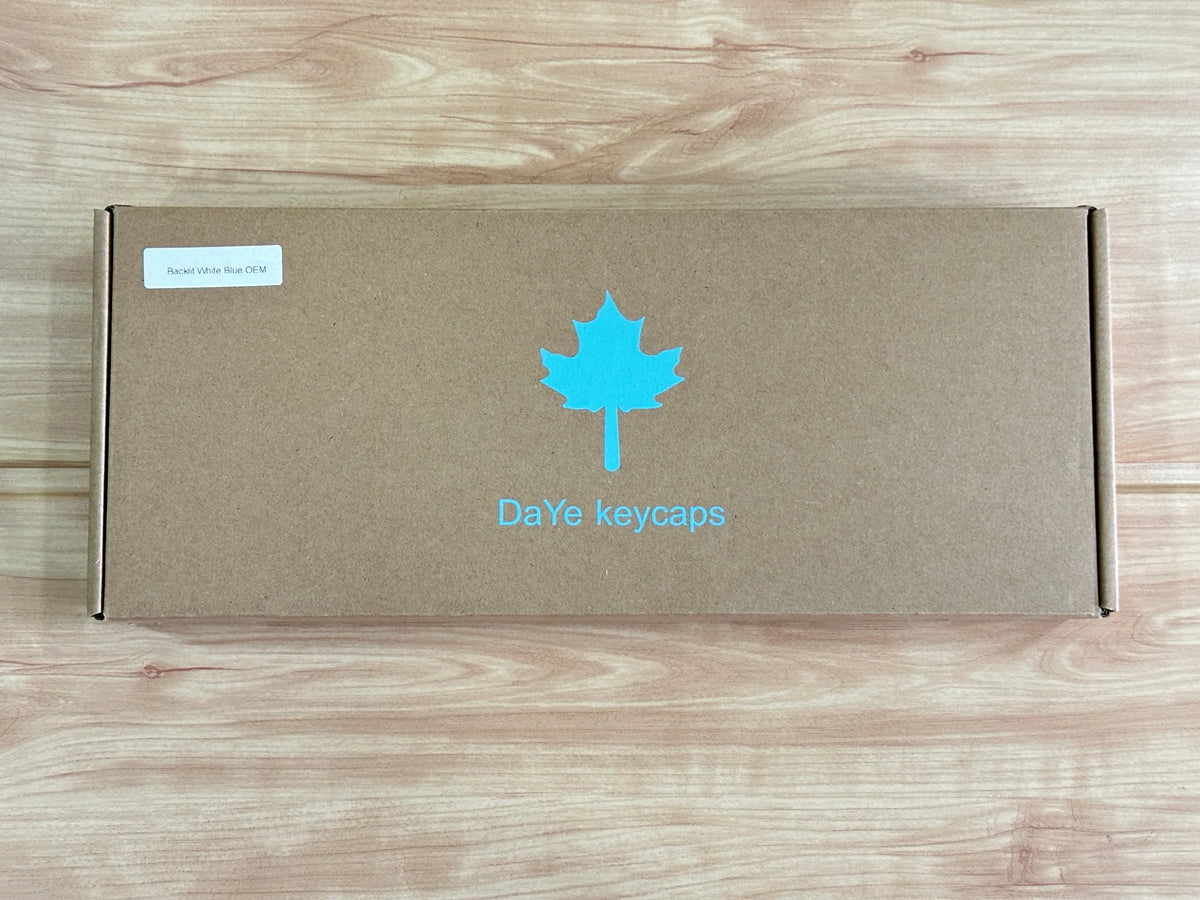 Backlit Grey Blue Thick Doubleshot OEM Keycaps 152 Keys