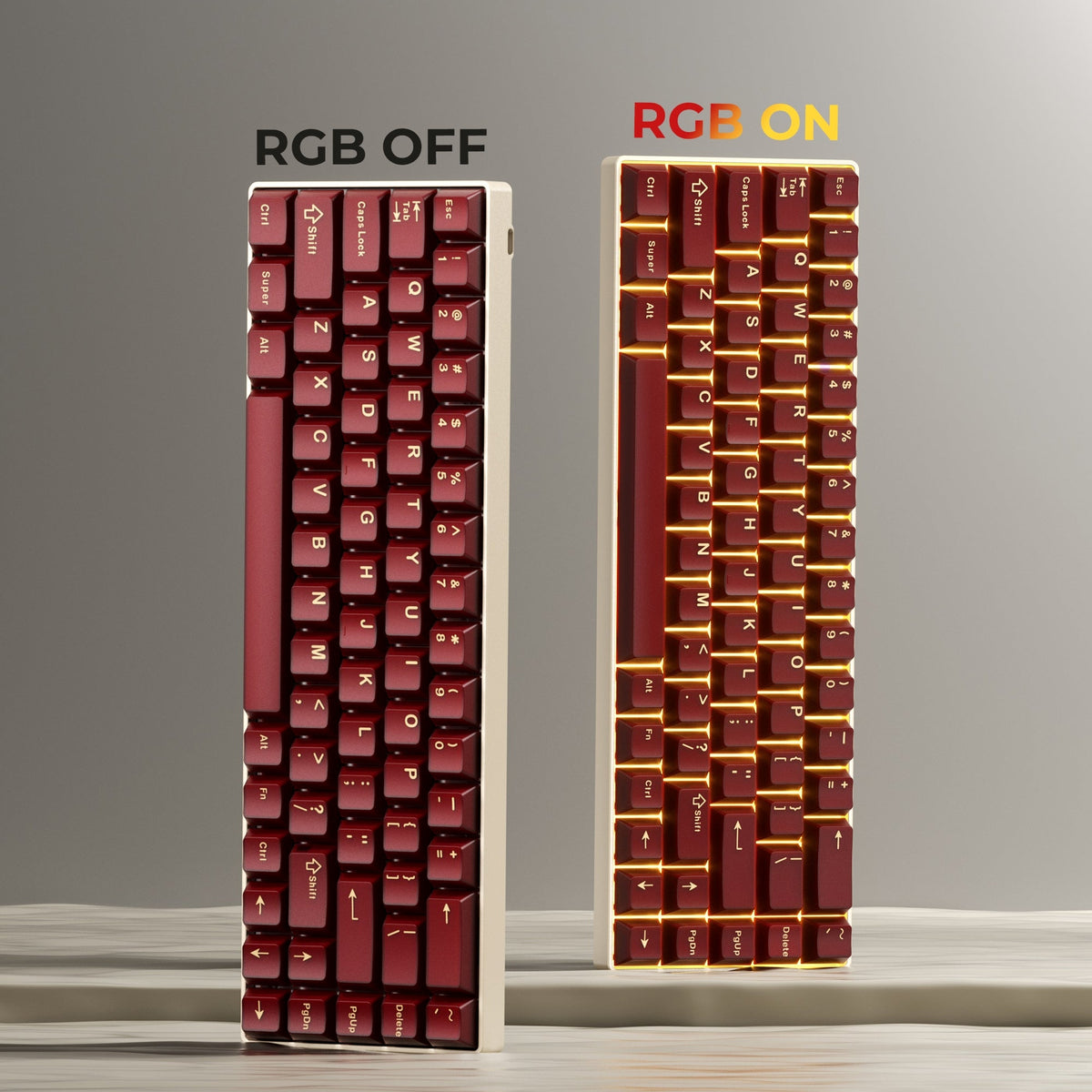 Oxblood Frost Jade Doubleshot Cherry PBT Keycaps