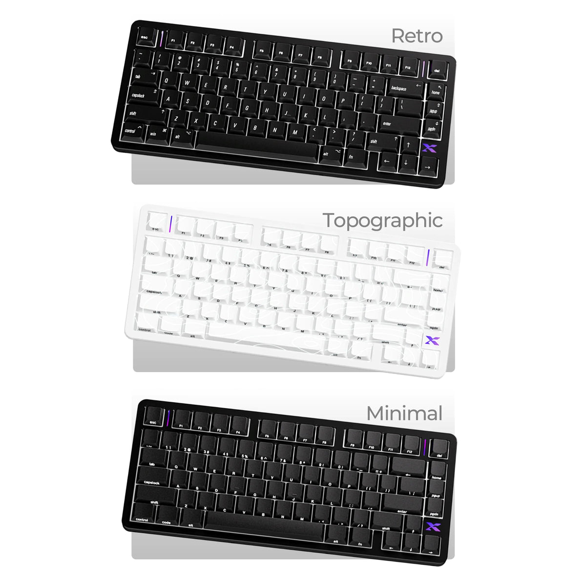 XVX Premium IMD Air Low-Profile Shine-Through 80-Key PBT Keycap Set