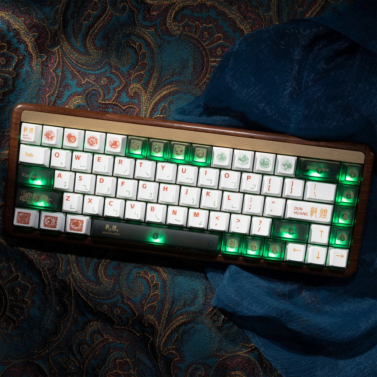Premium Dunhuang Silk Road Legacy Cherry PBT Keycaps