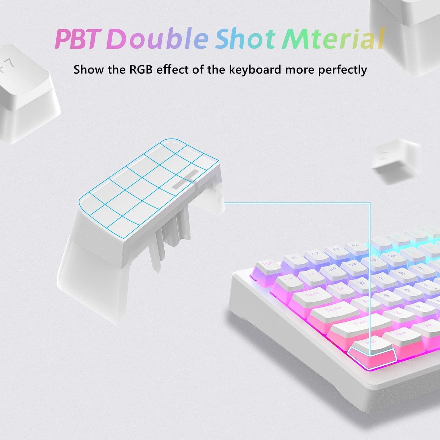 165 Pudding PBT BOW Backlit Keycap