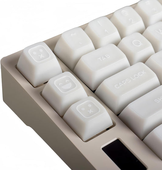 White Jade Translucent SA Profile Doubleshot PBT Keycap
