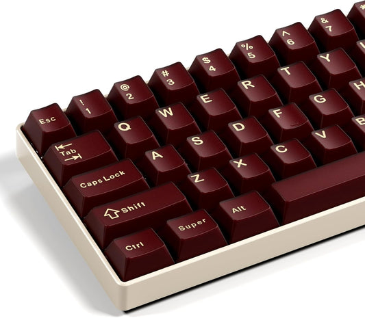 Oxblood Frost Jade Doubleshot Cherry PBT Keycaps