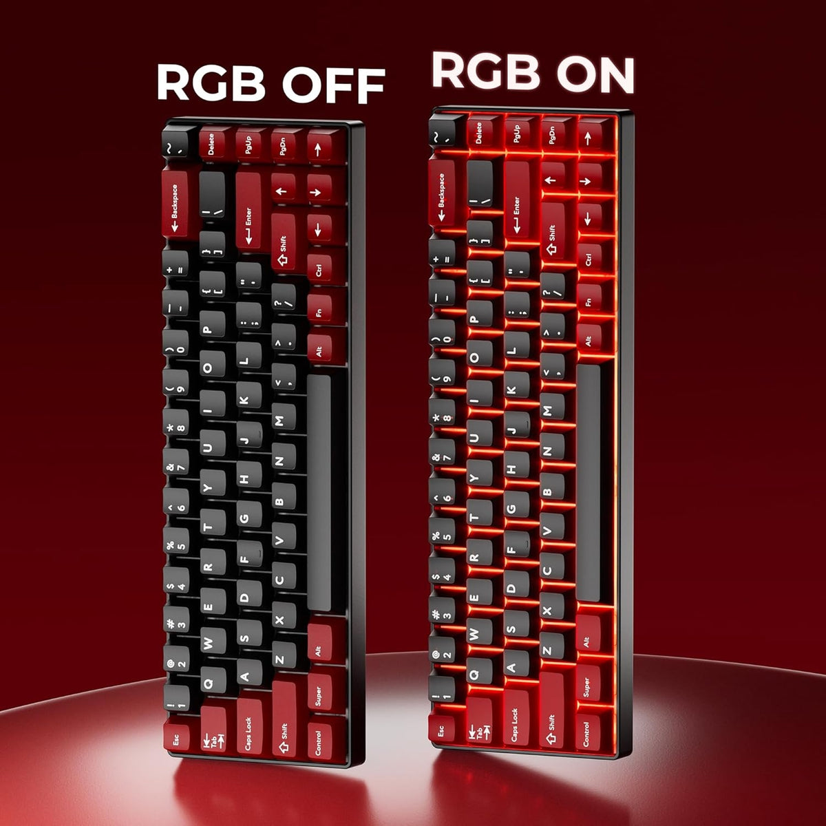 Crimson Alloy Cherry Doubleshot 216 PBT Keycaps with Premium Storage Box