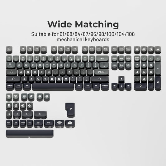 Coconut Gray MOA Profile Keycaps