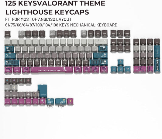 Valorant Lighthouse Profile Side Backlit Doubleshot Keycaps