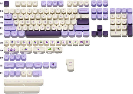 Purple grapes MOA Profile Dye-Sub PBT Keycap Set