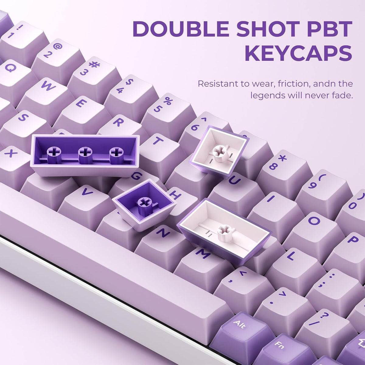 XVX Lilac Dawn Chromatic Tales Series 216-Key Double-Shot Cherry Profile PBT Keycap Full Set